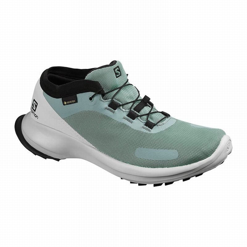 Salomon Singapore Womens Trail Running Shoes - SENSE FEEL GTX W Green/Blue | 31904-GPSN